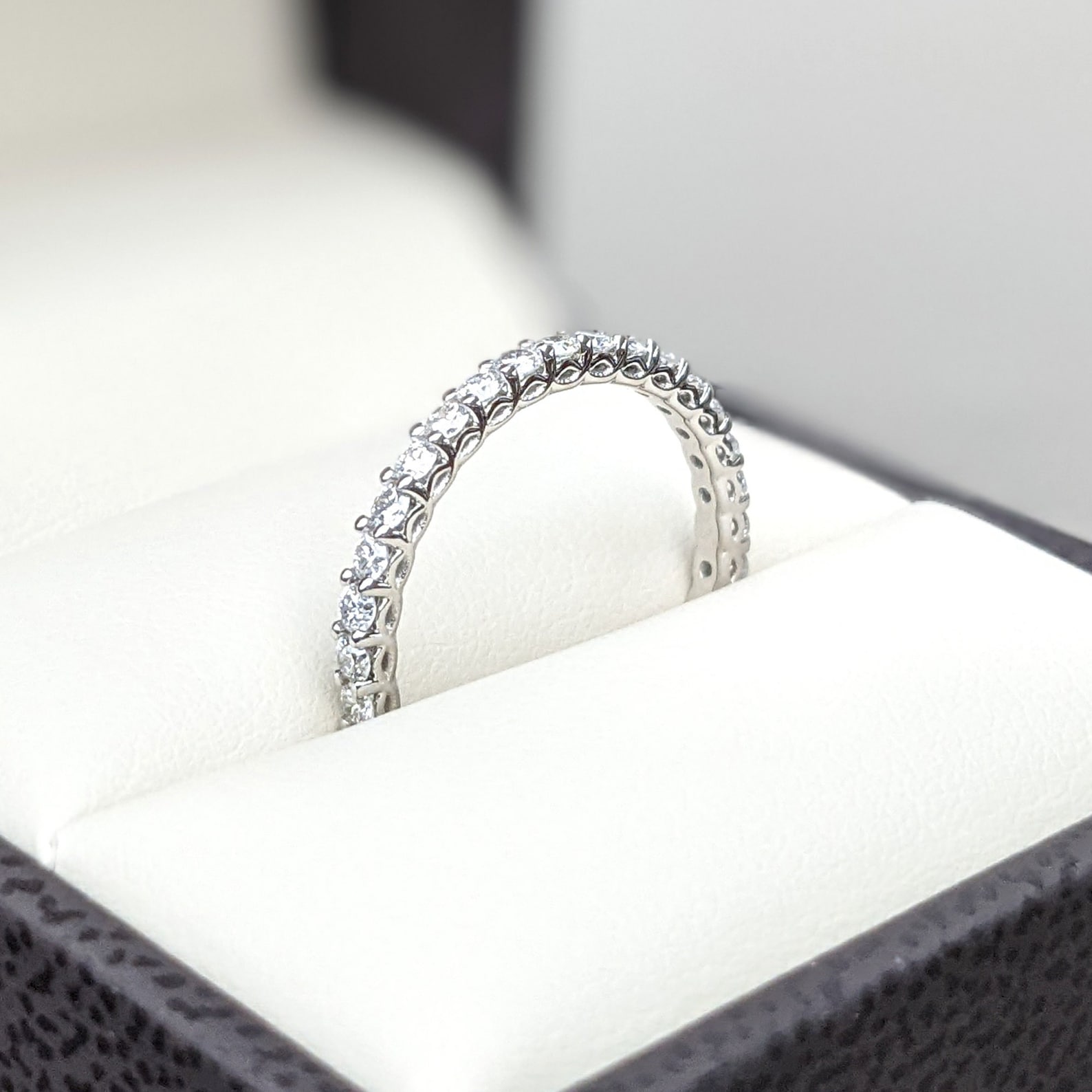 2.0mm Full Trellis Eternity Band 14k/18k Solid White Yellow Etsy