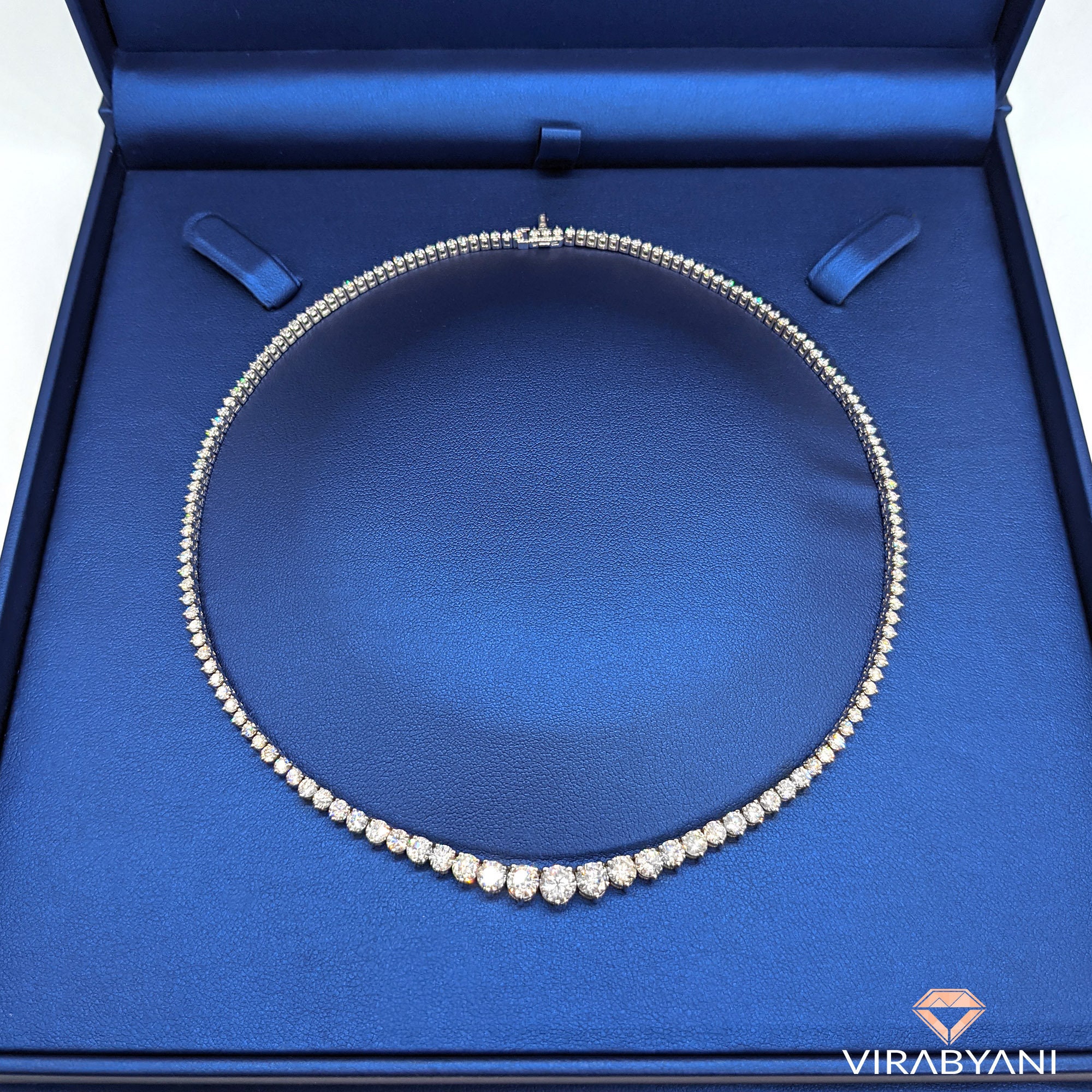 Graduated diamond tennis necklace outlet