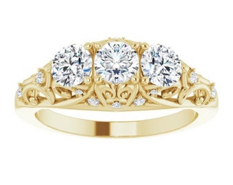 1.10 ct. Round Cut Diamond Wedding Band - 14K/18K White, Yellow, Rose Gold and Platinum 950, Natural Diamonds Anniversary Ring