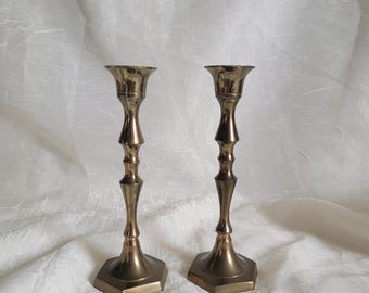MCM Vintage Brass Candlestick Holders