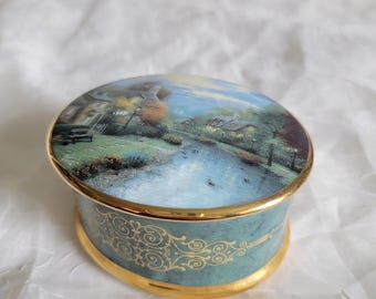 Thomas Kinkade Lamplight Brooke Porcelain Music Box Ardleigh Elliott 1999 A00486