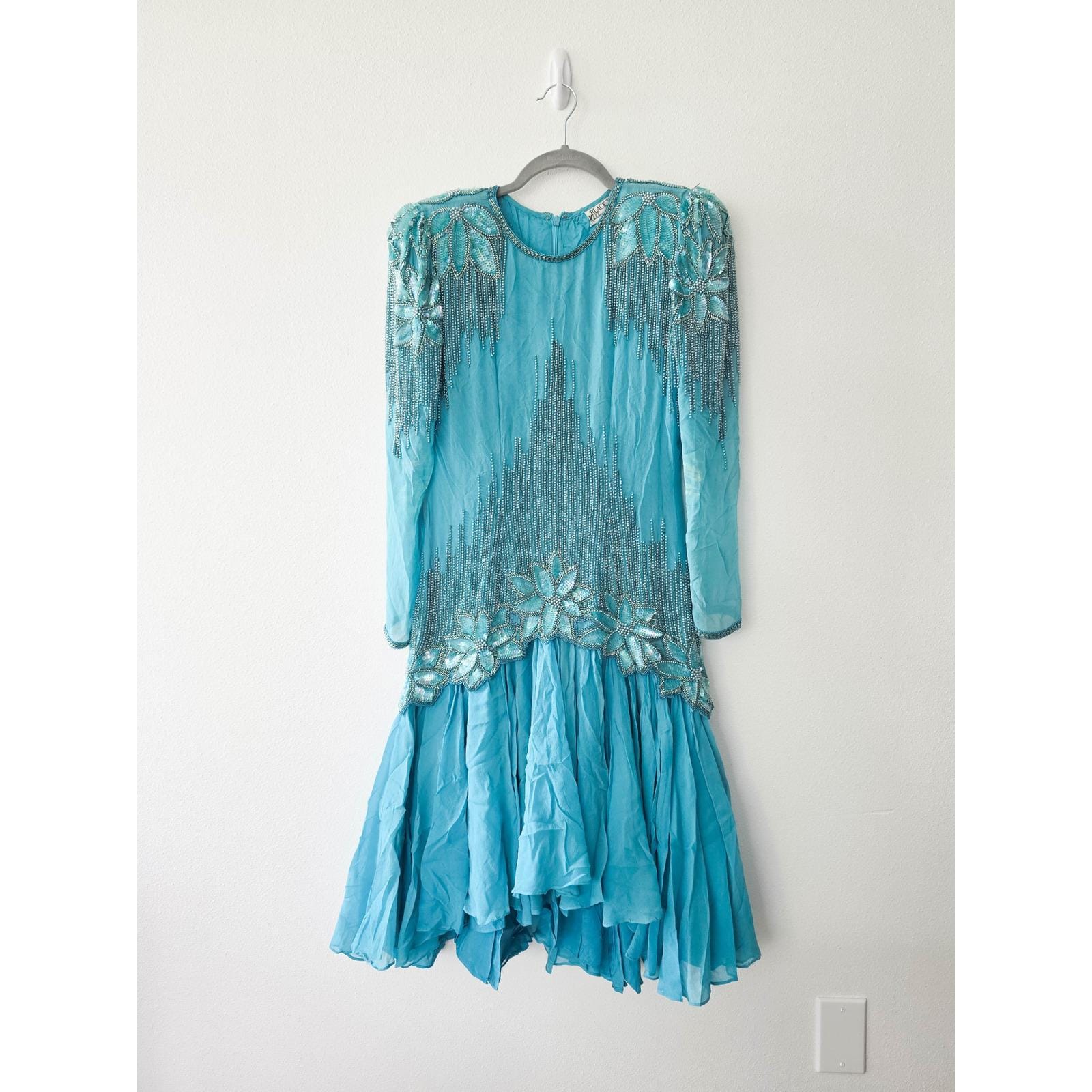 Turquoise Sequin Dress - Etsy