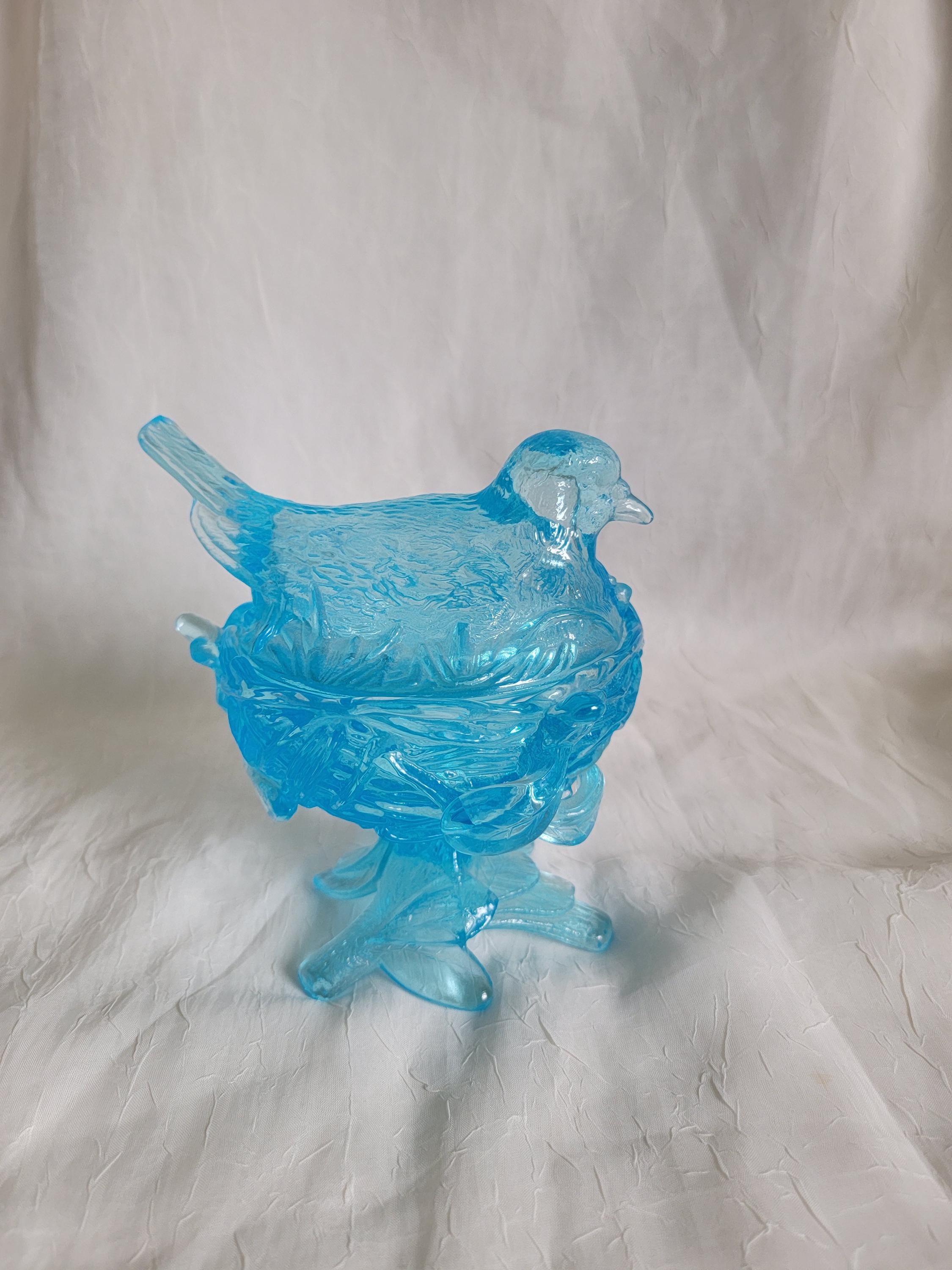 Glass Robin on Nest - Etsy