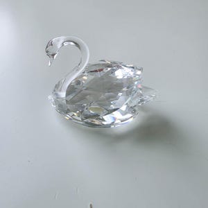 Swarovski Crystal Figurines Swans - Etsy