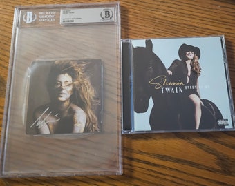 Shania Twain signed Art card Beckett slabbed and certified