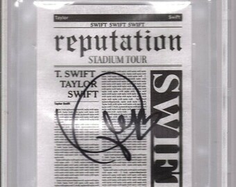 Taylor Swift Signed Autographed Concert Promo Card BECKETT BAS SLABBED #11128586