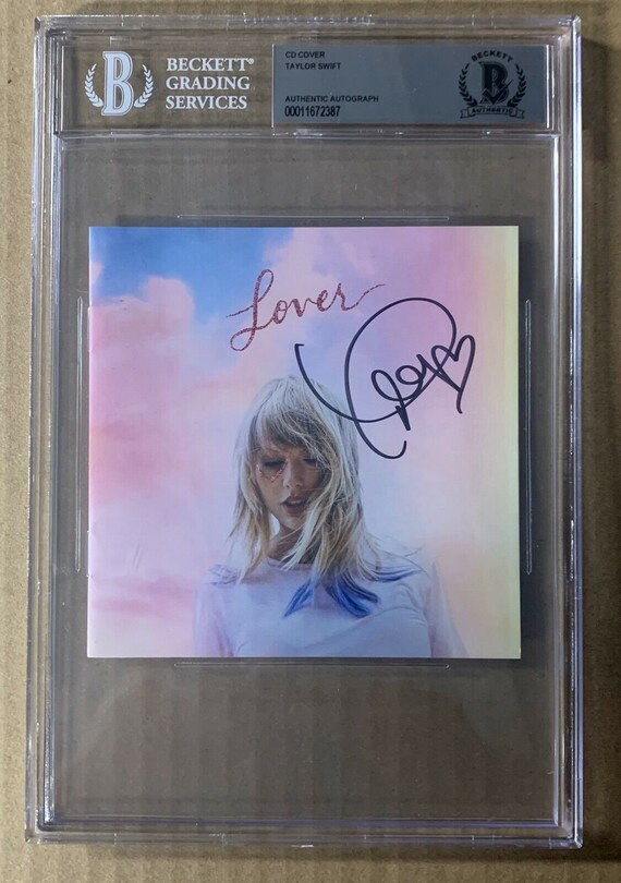 Taylor Swift Signiert Auto Auto Autogramm Lover Cd Booklet Etsy