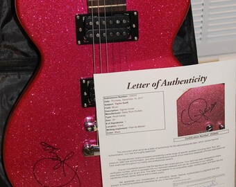 Taylor Swift Autographed electric guitar JSA full page letter 1000% authentic