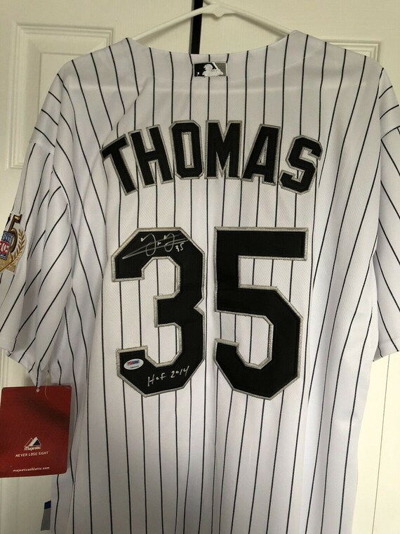 Frank Thomas Signed HOF White Sox Pinstripe Baseball Jersey 