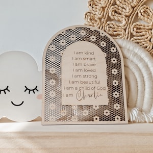 Personalized Affirmation Sign: Christian Nursery Decor