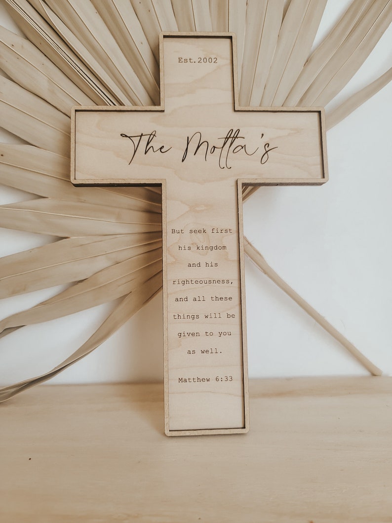 Personalized Cross | Personalized Wedding Gift | Christian Gifts | Christian Home Decor Gift | Housewarming Gift | Christian Wedding Gift