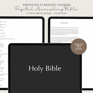 Digital Bible Journal | Digital Bible ASV | Digital Journaling Bible | GoodNotes Bible | PDF Bible | Note Taking Bible