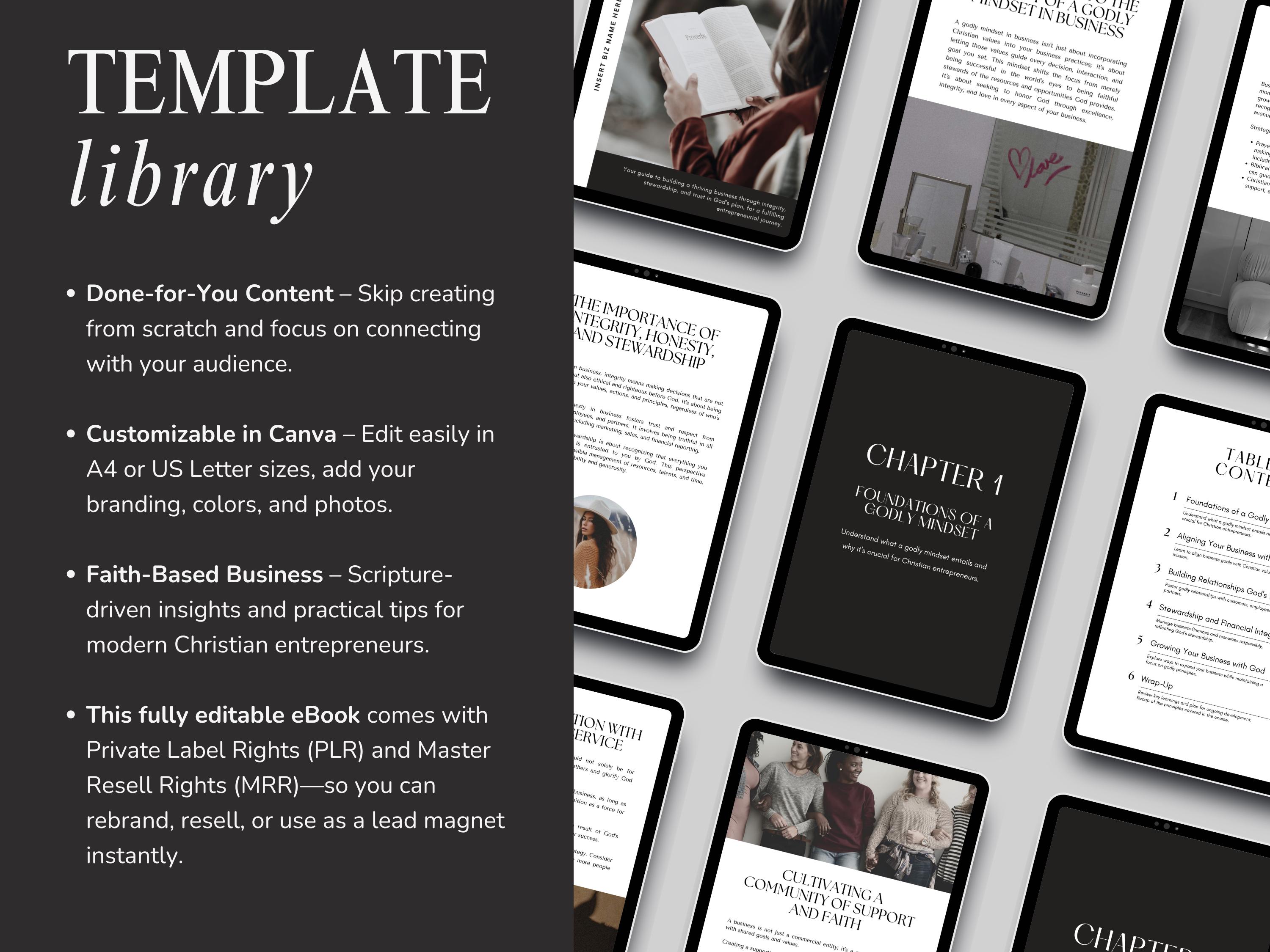 Christian PLR Ebook: Faith-driven Business Success Canva Template ...