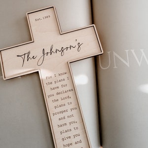 Personalized Cross | Personalized Wedding Gift | Christian Gifts | Christian Home Decor Gift | Housewarming Gift | Christian Wedding Gift