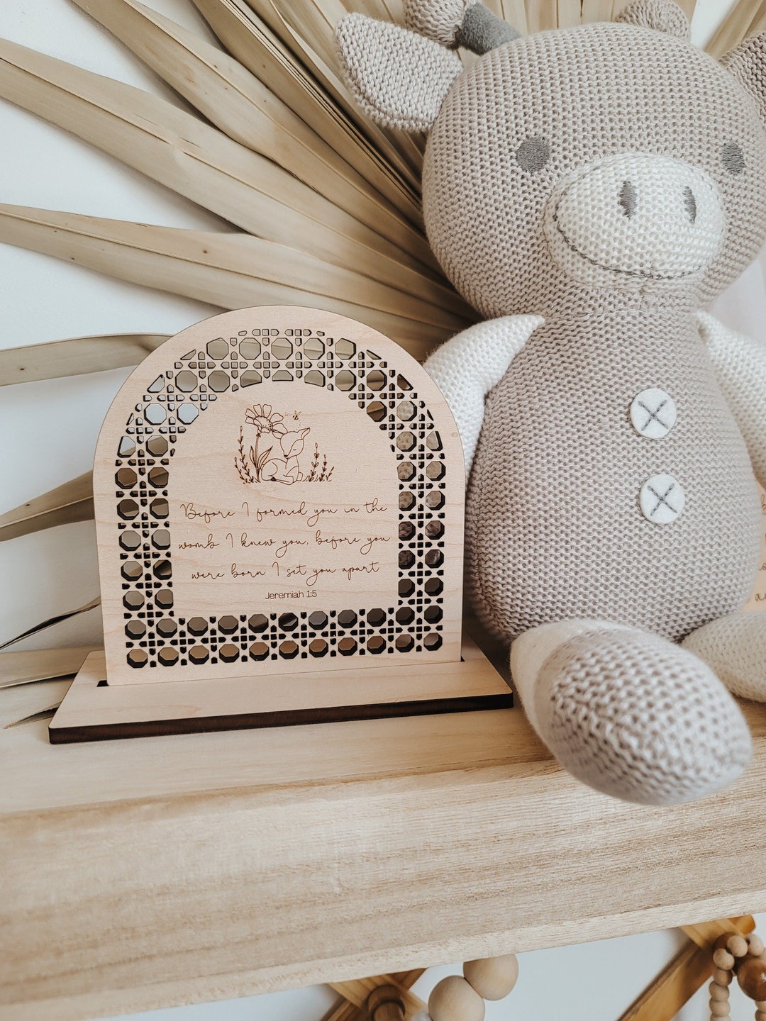 Jeremiah 15 Nursery Decor Wood Rattan Nursery Bible Verse Religious