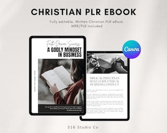 Christian PLR eBook: Faith-Driven Business Success Canva Template (Digital Download)