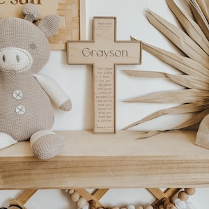 Personalized Baptism Cross | Christening Gifts | Wooden Cross | Christening Gifts for Boys | Baptism Gift Cross | Wooden Baptism Cross