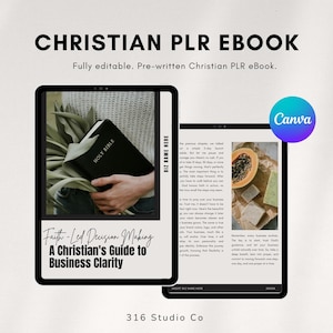 Christian PLR eBook: Faith-Led Decision Making Faith-Based PLR (Digital Download Canva)