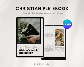 Christian PLR eBook: Faith-Led Decision Making Faith-Based PLR (Digital Download Canva)