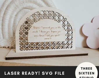 Rattan Nursery Sign SVG | Jeremiah 1:5 Verse, Laser Cut File (Digital Download)