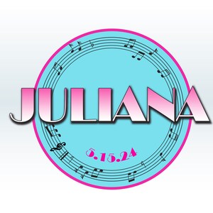 Musical Music Notes Bat Mitzvah LOGO Digital Download