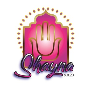 Hamsa Hemsa Hand of God Golden Splatter Bat Mitzvah LOGO Digital Download