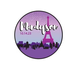 Paris France French Eiffel Tower Bat Mitzvah LOGO Digital Download