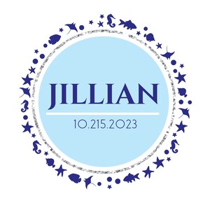 Silver Sparkle Border Bat Mitzvah LOGO Digital Download