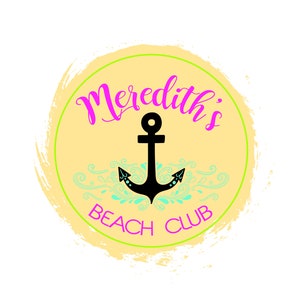 Beach Club Anchor Bat Mitzvah LOGO Digital Download