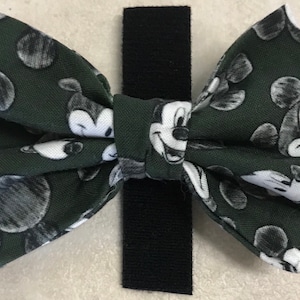 Forest Green Mickey Mouse Pet Bow Tie