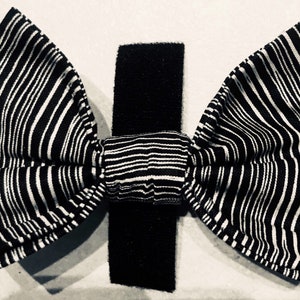 Striped Black Pet Bow Tie