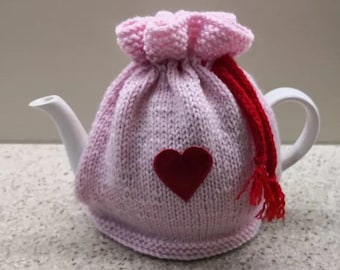 Funda para tetera, regalo de amor... Patrón PDF fácil de tejer. SOLAMENTE.