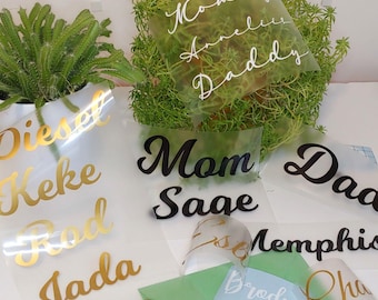 Iron on name decal/word decal iron on Personalize name/vinyl name decal/ personalized/custom iron on names/Heat transfer for T-shirt, bags