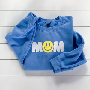 Smiley Face Mom Sweatshirt | Mama Sweatshirt | Spring