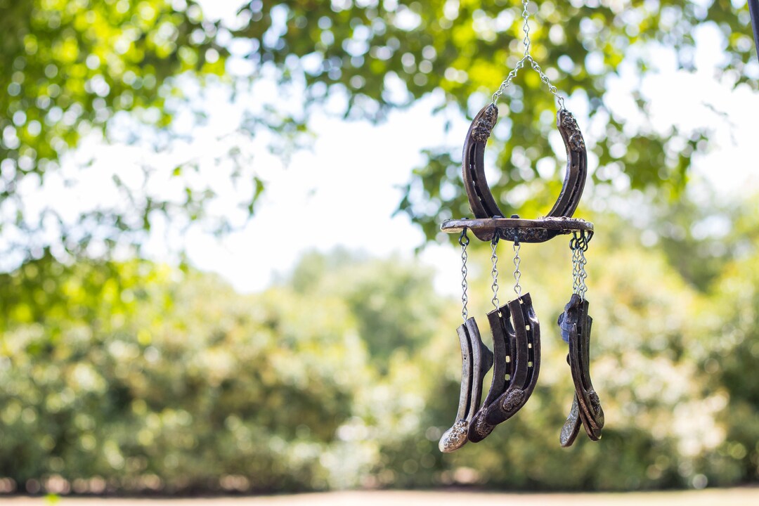 Heavy Duty Rustic Horseshoe Wind Chime Etsy
