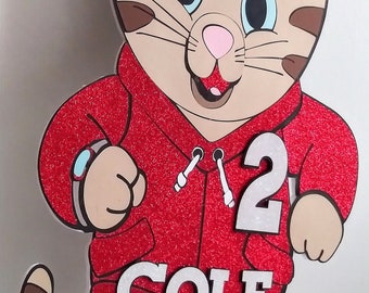 19 Inch Tiger Cutout, Personalized with Name an Age