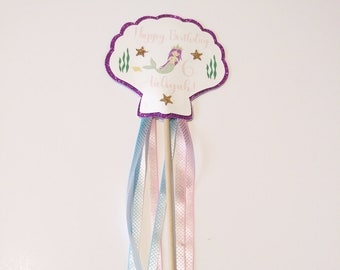 Seaweed Boa Mermaid Costume Accessory Kit Shell Necklace and Magic Wand