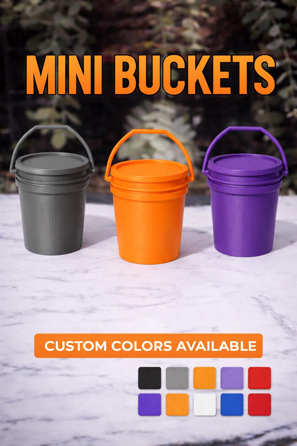 Custom Color Mini Buckets With Lids | Party Favors, Craft Storage - Etsy