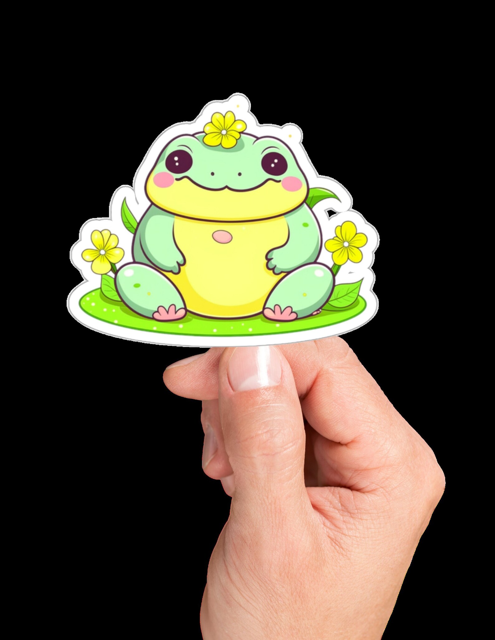 Kawaii Fat Frog Vinyl Sticker, Water Bottle, Journal, Laptop Decal - Etsy