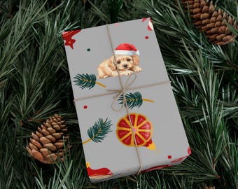 Festive Dog Wrapping Paper | Gift Wrap Papers