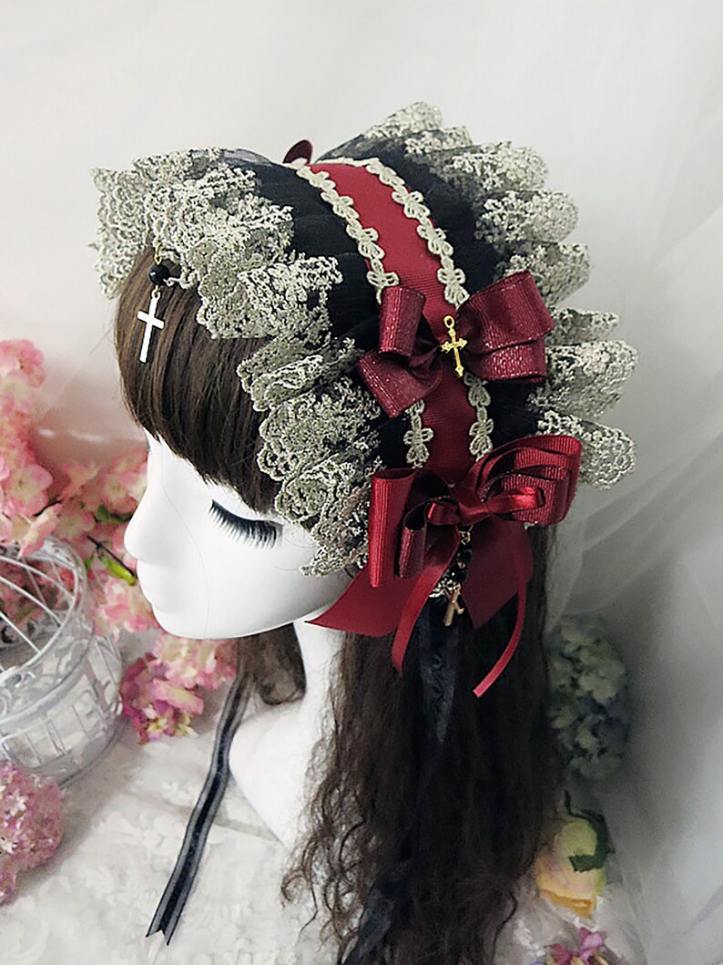 Gorgeous Court Headband Lolita Hair Accessory Black Gothic | Etsy