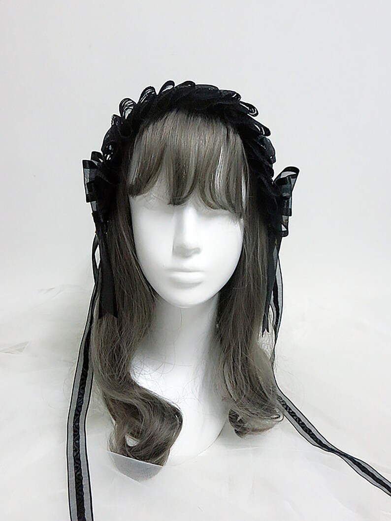 Handmade Black Lace Gothic Headband Gothic Hair Accessory Etsy