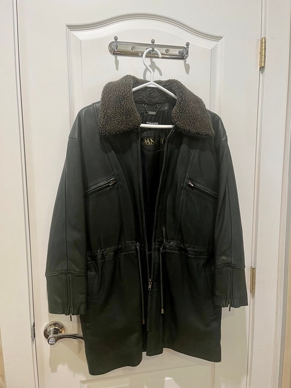 Danier leather jacket oversized 90s Y2K - image 1