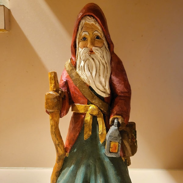 Hand Carved Old world Santa