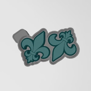Molde para Freshie de silicone com clipe de ventilação Fleur De Lis