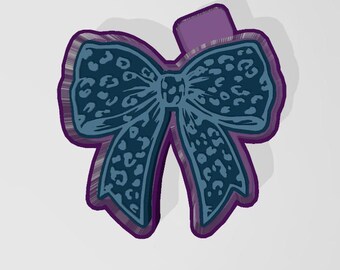 Leopard Bow Silicone Freshie Mold