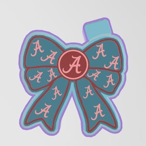 Roll Tide Bow Silicone Freshie Mold
