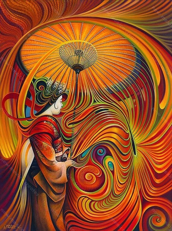 Japanese Girl 5D Diamond Painting Kit Full Square/Round | Etsy