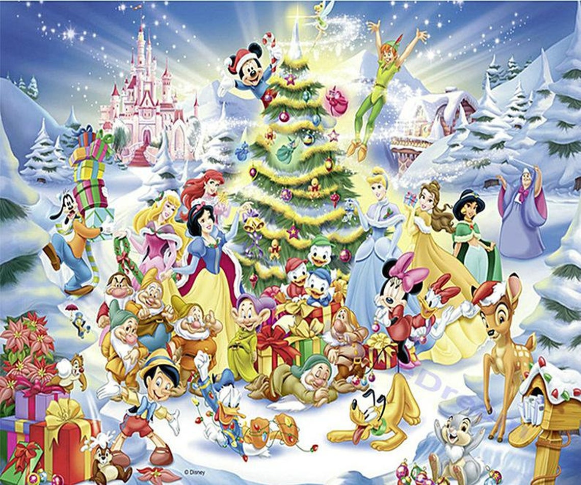 Pintura de diamantes 5D Disney Navidad Full Square / Round | Etsy