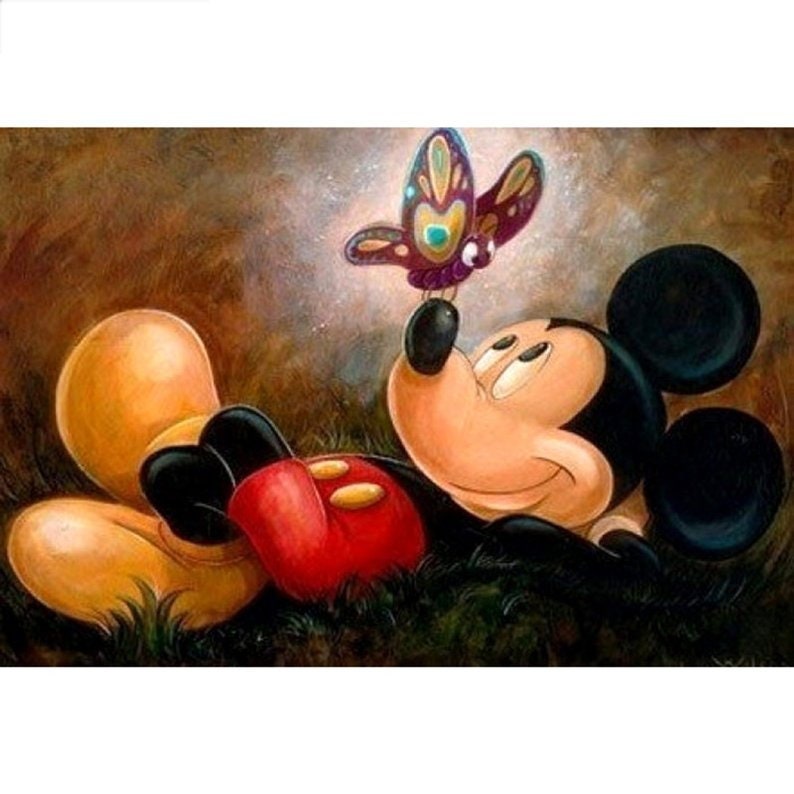 DIY 5D Full Drill Diamond Painting Cross Stitch Cartoon Mouse Kits Art Gifts